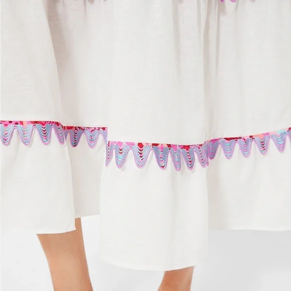 Tuckernuck Dress CeliaB Kelly Linen Blend Midi Sz S - Picture 15 of 15